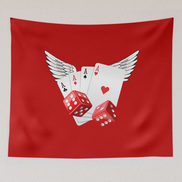 Item preview, Ace Poker cards with wings and dice. designed and sold by MortalDesigns.