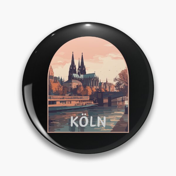 Item preview, Retro Köln in North Rhine-Westphalia Germany Art Travel Landscape designed and sold by MaateoDesign.