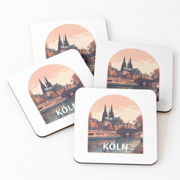 Item preview, Retro Köln in North Rhine-Westphalia Germany Art Travel Landscape designed and sold by MaateoDesign.