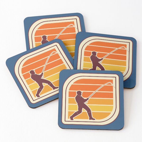 Item preview, 70s Retro Fishing Silhouette | Vintage Fisherman Design designed and sold by digitalscrabble.