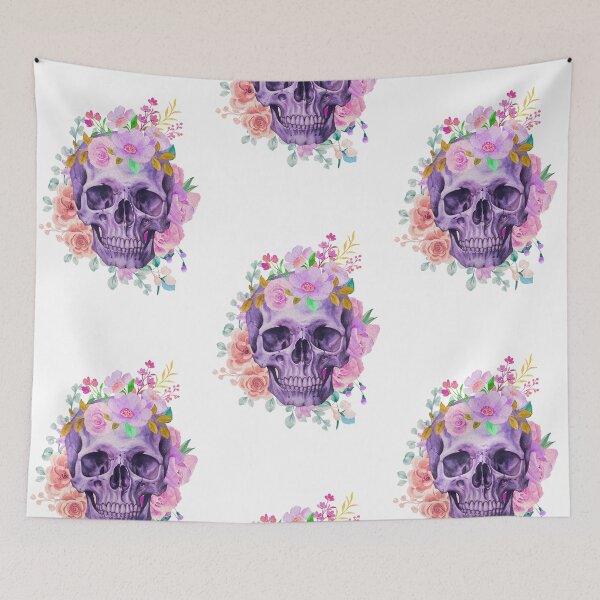 Item preview, Pretty Flowered Skull! designed and sold by BrHrocknroll.