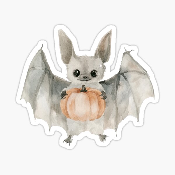 Item preview, Cute Bat With Pumpkin designed and sold by alove926.