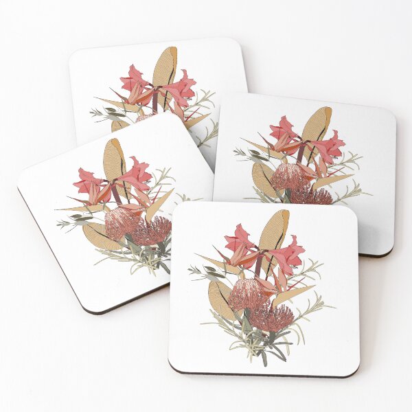 Item preview, Flower frame with orchid, strelitzia, simple colored flowers. designed and sold by MatyKotiv.