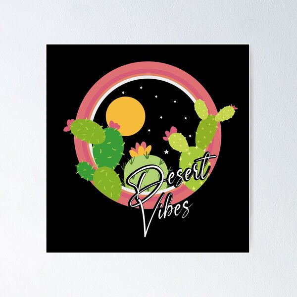 Item preview, Desert vibes slogan on cactus and western background. designed and sold by maredesign.