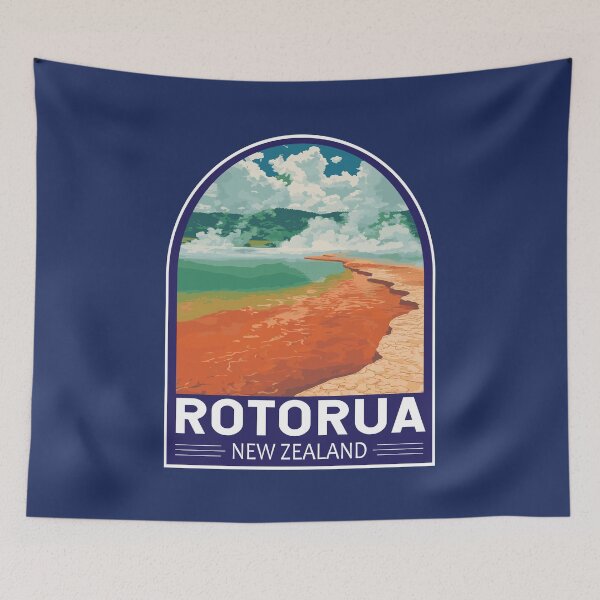 Item preview, Rotorua New Zealand Travel Art Emblem designed and sold by KrisSidDesigns.