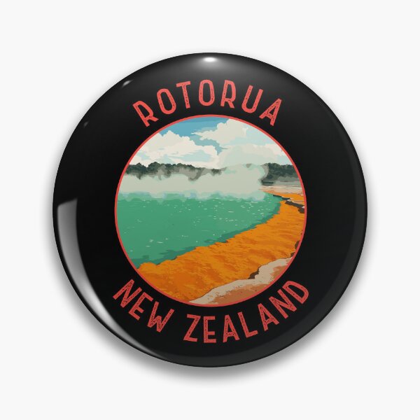 Item preview, Rotorua New Zealand Retro Distressed Circle designed and sold by KrisSidDesigns.