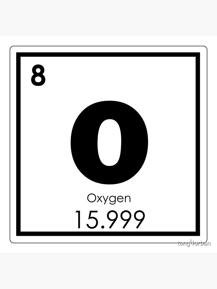 "Oxygen chemical element" Sticker for Sale by tony4urban | Redbubble