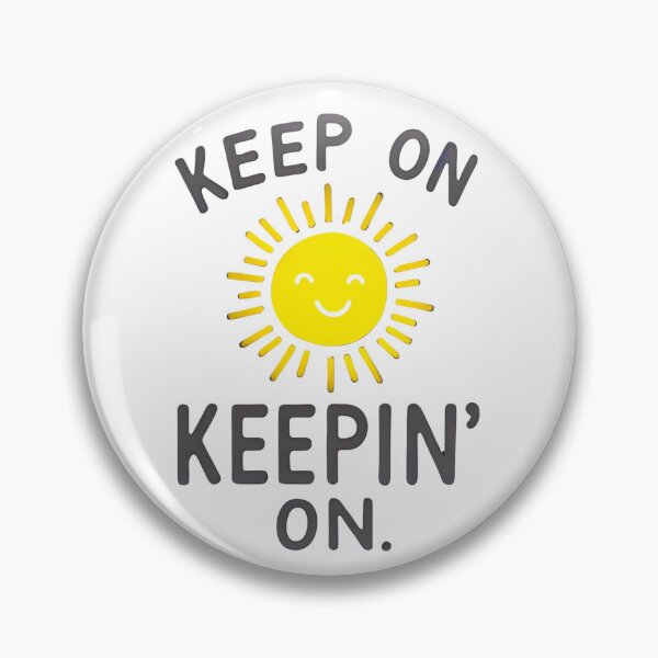 Item preview, KEEP ON KEEPIN' ON - Smiling Sun Tee - Black print designed and sold by On-The-Brink.