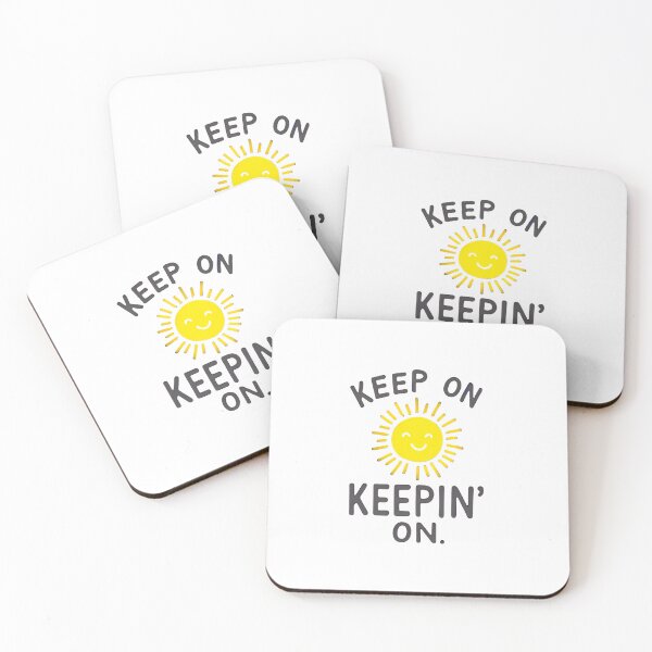 Item preview, KEEP ON KEEPIN' ON - Smiling Sun Tee - Black print designed and sold by On-The-Brink.