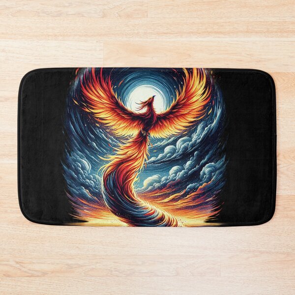 Item preview, Majestic Fiery Phoenix Rising designed and sold by pixelpopplanet.
