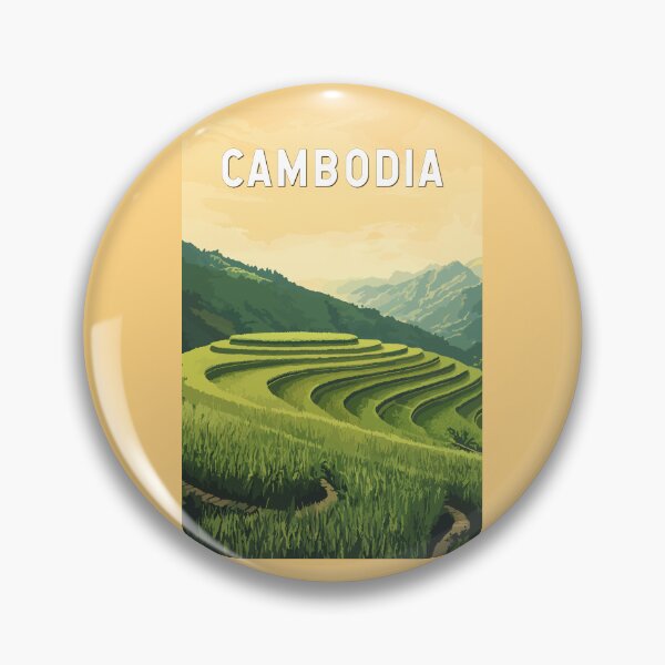 Item preview, Cambodia Illustration Travel Art Vintage designed and sold by KrisSidDesigns.