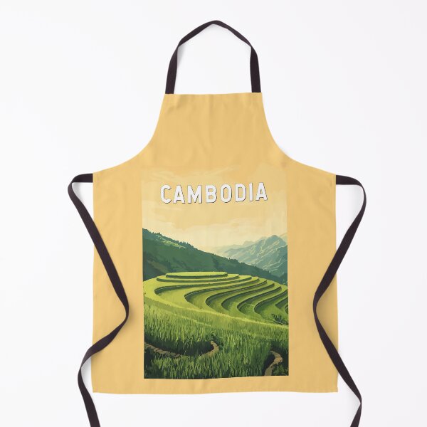 Item preview, Cambodia Illustration Travel Art Vintage designed and sold by KrisSidDesigns.