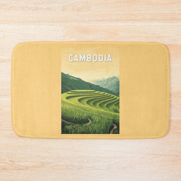 Item preview, Cambodia Illustration Travel Art Vintage designed and sold by KrisSidDesigns.