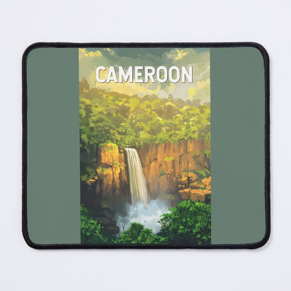 Item preview, Cameroon Illustration Travel Art Vintage designed and sold by KrisSidDesigns.