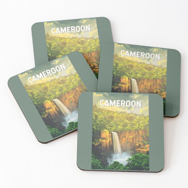 Item preview, Cameroon Illustration Travel Art Vintage designed and sold by KrisSidDesigns.