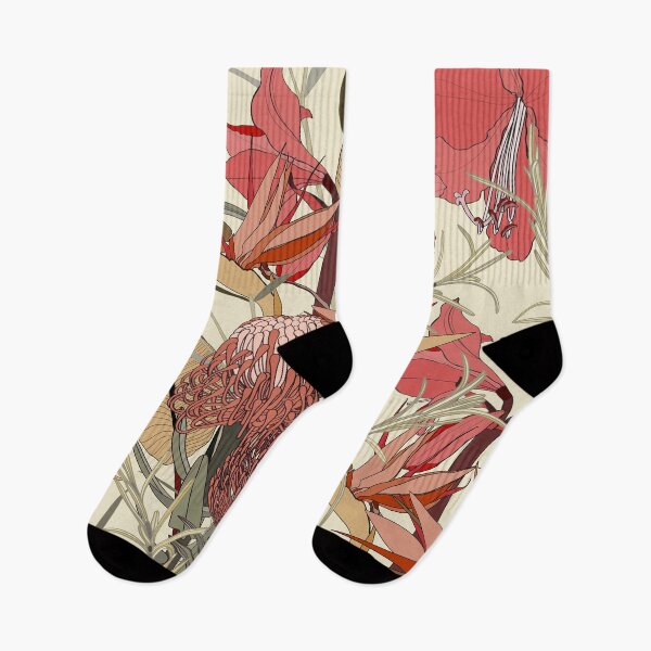 Item preview, Fashionable seamless tropical pattern with exotic, protea strelitzia, orchids flowers. designed and sold by MatyKotiv.