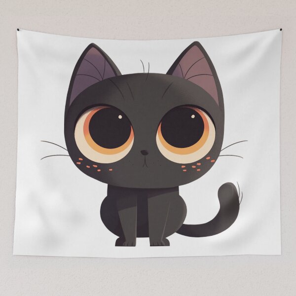 Item preview, Black cat, angry look designed and sold by Memetitation.
