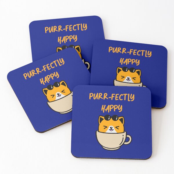 Item preview, Purr-fectly Happy designed and sold by TeeLabDesign.