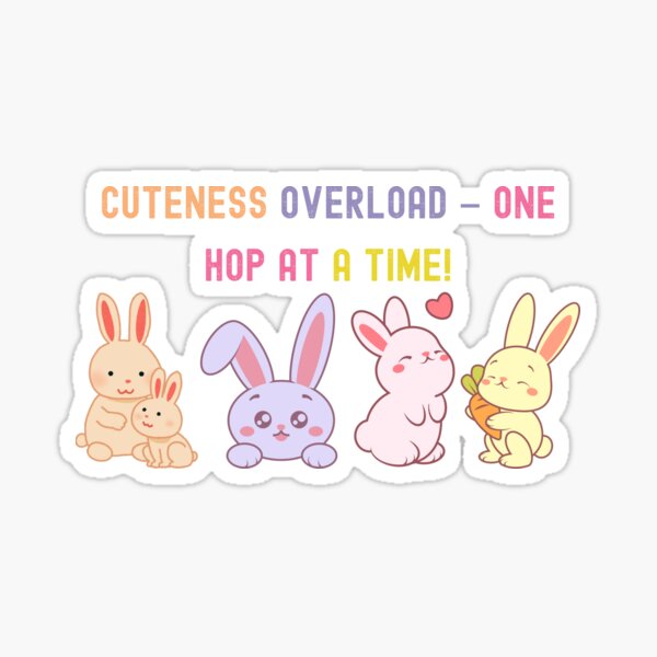 Cuteness Overload – Adorable Easter Bunny Design Sticker