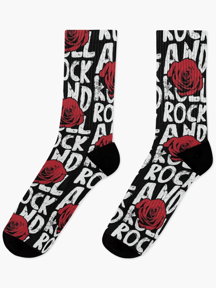 Thumbnail 1 of 5, Socks, Rock and Roll – A Rocking Rose designed and sold by Lookartstudio.