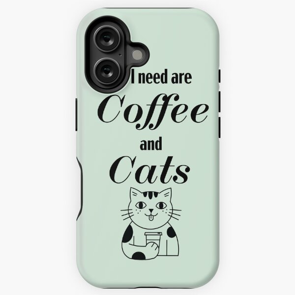 Artikel-Vorschau von Alles was ich brauche sind Kaffee und Katzen Grafik, designt und verkauft von Ally Wood.