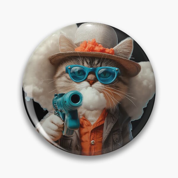 Item preview, Cool Cat with an Attitude – The Purrfect Outlaw designed and sold by Kat's Design Hub.