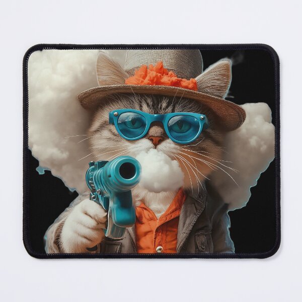 Item preview, Cool Cat with an Attitude – The Purrfect Outlaw designed and sold by Kat's Design Hub.