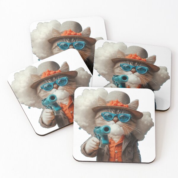 Item preview, Cool Cat with an Attitude – The Purrfect Outlaw designed and sold by Kat's Design Hub.