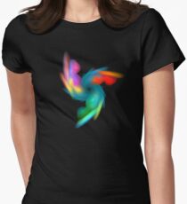 Fraktal Windrad Tailliertes T-Shirt für Frauen
