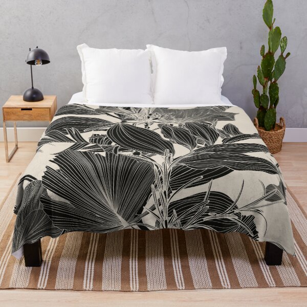 Item preview, Exotic flowers and palm leaves illustration. designed and sold by MatyKotiv.