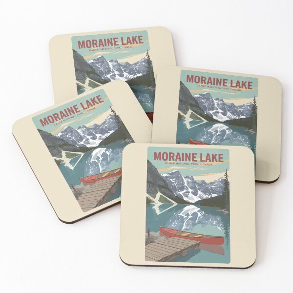 Item preview, Moraine Lake Canada Illustration Travel Art Vintage designed and sold by KrisSidDesigns.