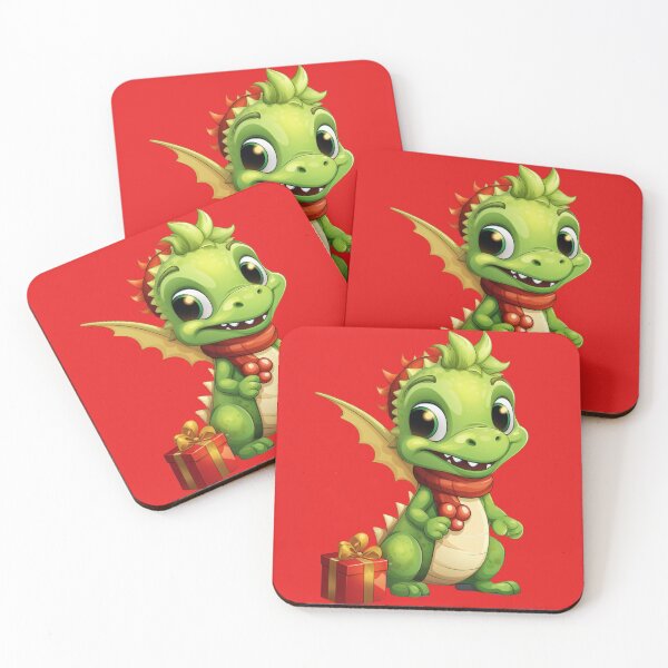 Item preview, A cute cartoon baby dragon holding a gift, perfect for fantasy lovers, kids, and special occasions like birthdays and holidays. designed and sold by BestDetailer.