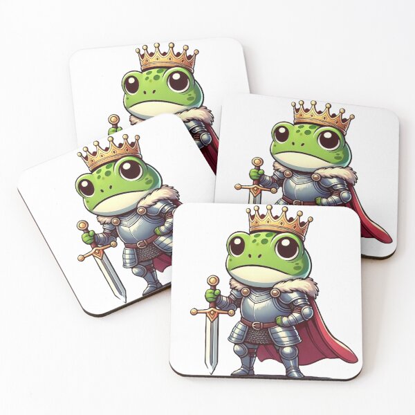 Item preview, "Brave Frog Knight with Sword | Fantasy Cartoon Frog" designed and sold by OxiSkor.