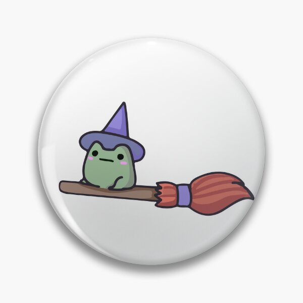 Item preview, cute frog with broom designed and sold by designing01Ar3.