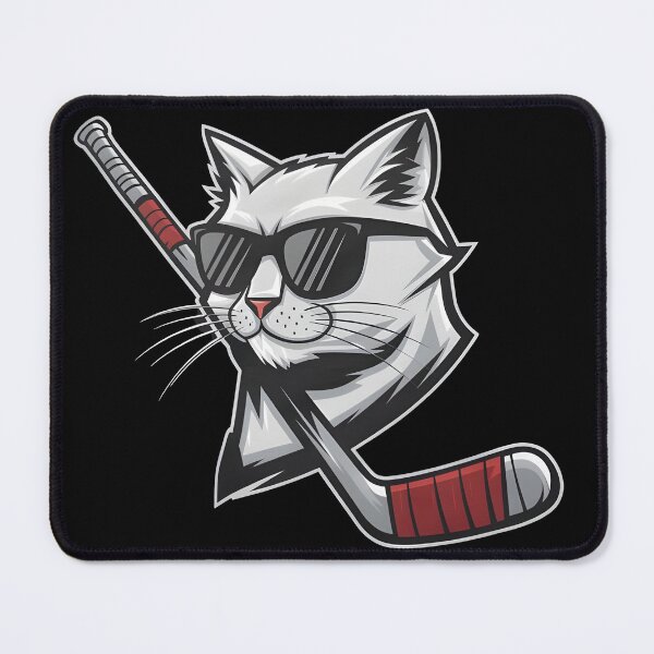 Item preview, hockey cat shirt designed and sold by CanvaSnap ⭐⭐⭐⭐⭐.