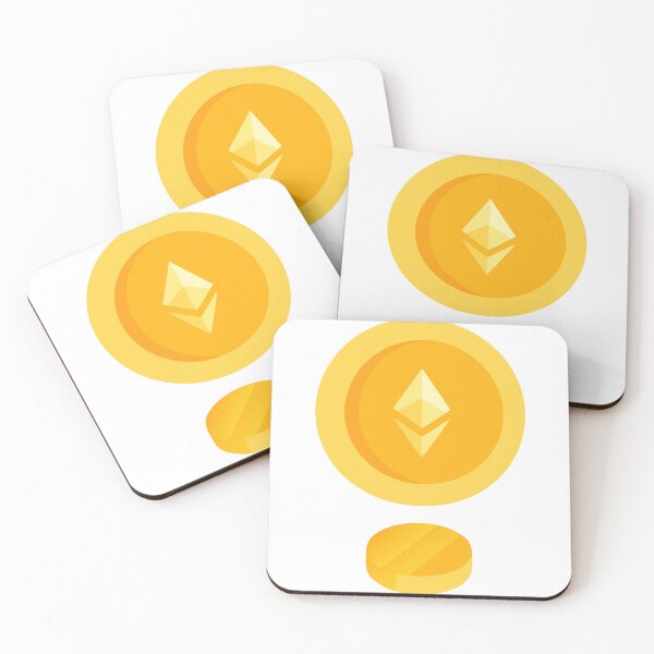 Item preview, Digital Illustration of Ethereum Coin with Minimalist Design designed and sold by Creative88Art.