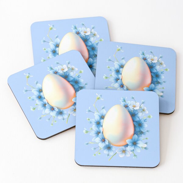 Item preview, Easter egg with blue flowers  designed and sold by Valentina-ty.