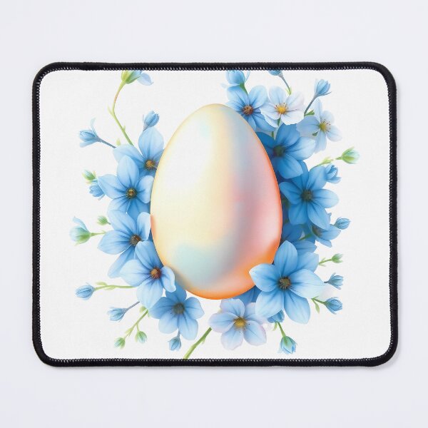 Item preview, Easter egg with blue flowers  designed and sold by Valentina-ty.