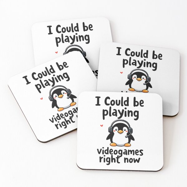 Item preview, Cute Penguin I Could Be Playing Videogames Right Now designed and sold by PEC-Studio.