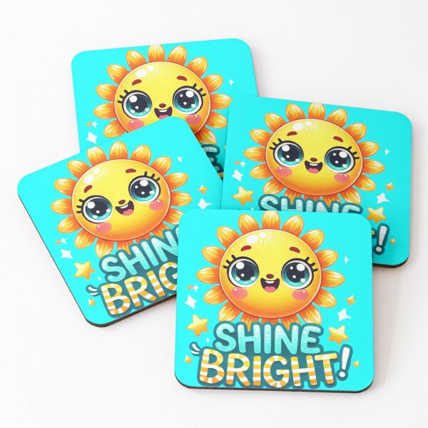 Item preview, A cute cartoon sun with "Shine Bright" text, spreading happiness and positivity. Perfect for summer lovers and cheerful spirits! designed and sold by BestDetailer.