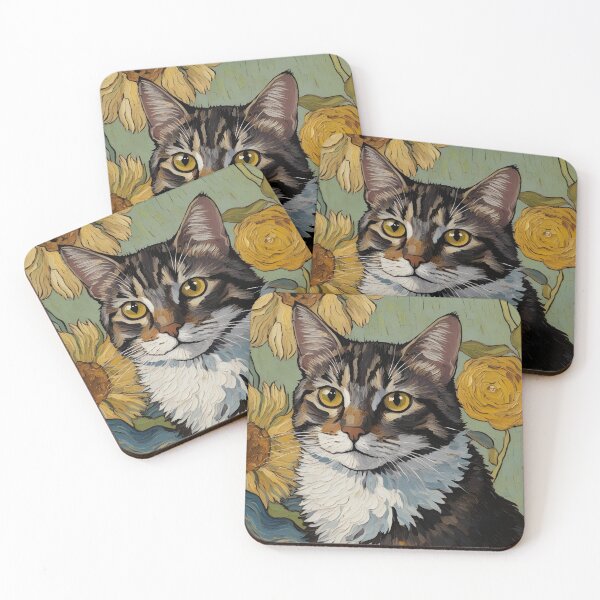 Item preview, Cat Van Gogh, Cute Cat Lover Gifts designed and sold by Cuteanimalgifts.