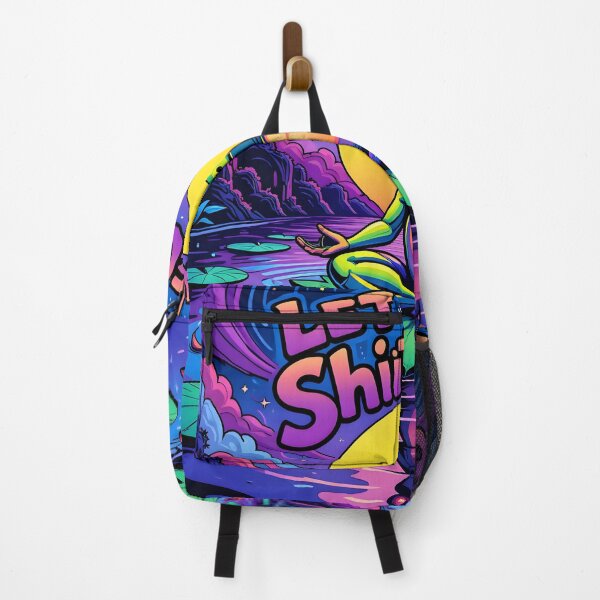 Item preview, Let That Shiitake Go – Chill Frog Meditation Psychedelic Hippie designed and sold by BrushRushX.