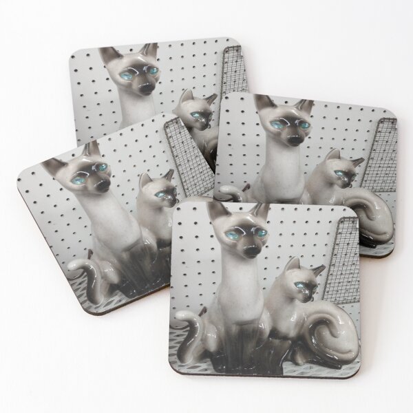 Item preview, Siamese Cats With Jewel Eyes designed and sold by happy-thrifting.