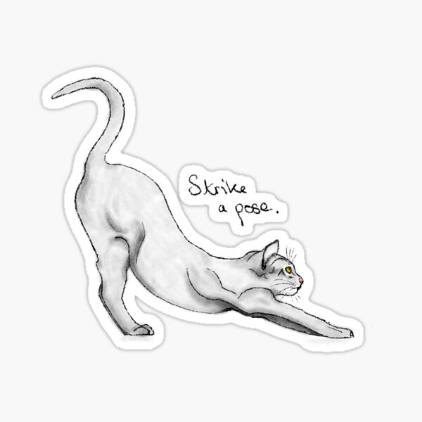 Item preview, Cat Yoga Pose Artwork designed and sold by AJCrossley.