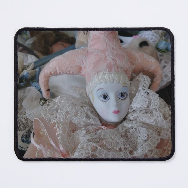 Item preview, Pink Clown Figurine Photo designed and sold by happy-thrifting.