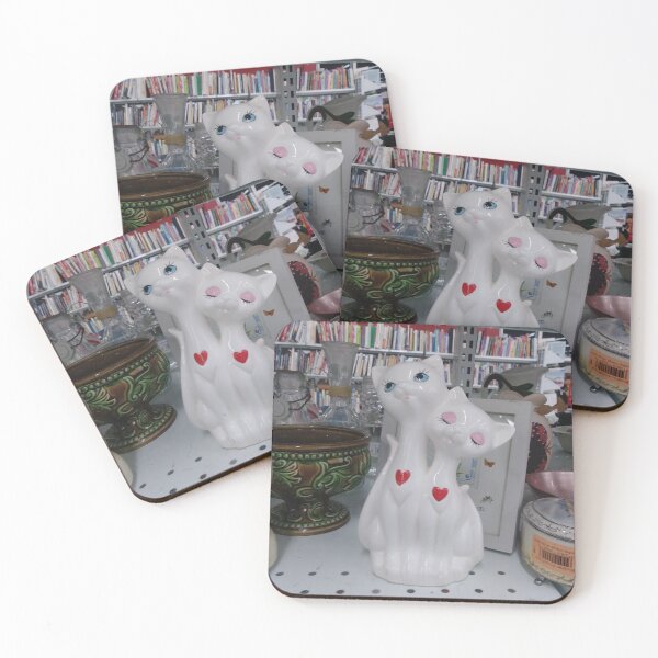 Item preview, White Cats In Love designed and sold by happy-thrifting.