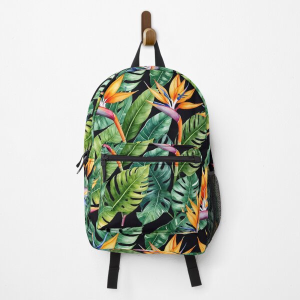 Item preview, Tropical flower bird of paradise, with exotic leaves gifts designed and sold by cheekylorns.