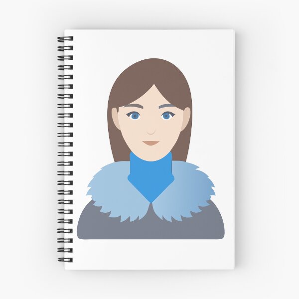 Item preview, Illustration of a Woman in a Gray Coat and Blue Scarf designed and sold by Creative88Art.