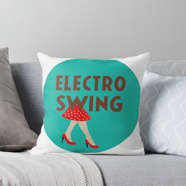 Item preview, Teal Background with Electro Swing Text and Retro Illustration designed and sold by Creative88Art.
