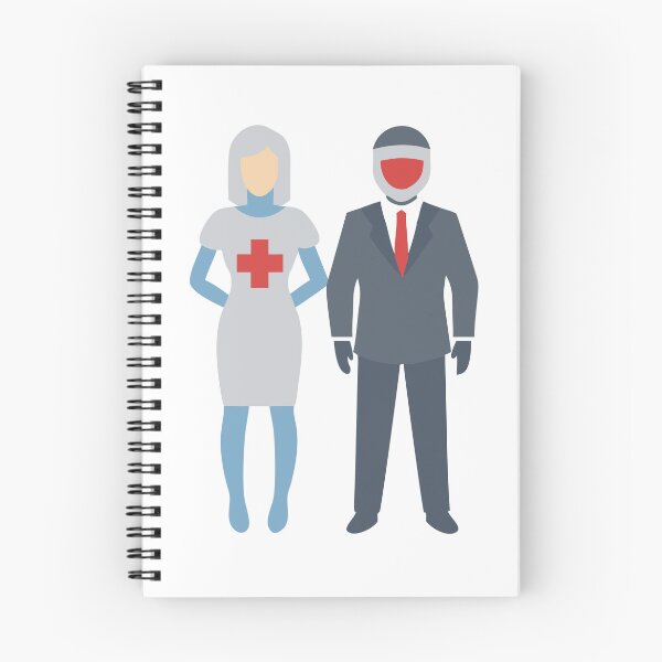 Item preview, Minimalist Figures Depicting a Nurse and a Futuristic Professional designed and sold by Creative88Art.